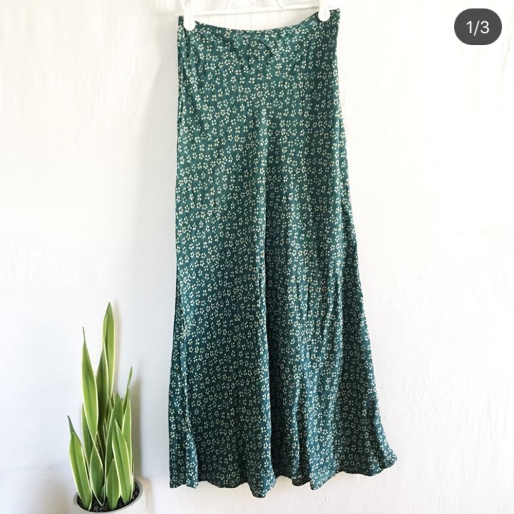 Vintage Floral Teal Skirt